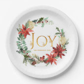 Rustieke Winterland Joy Christmas Party Papieren Bordje (Voorkant)