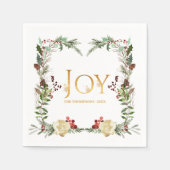 Rustieke Winterland Joy Christmas Party Servet (Voorkant)