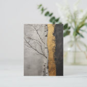 Rustieke winterlandschap boom briefkaart (Staand voorkant)