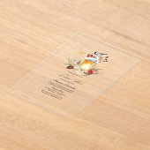 Rustieke Winterlantaarn Transparant Vrijgezellenfe Acryl Uitnodigingen (Laagn)