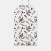  rustieke wintermus kerst cadeaulabel (Achterkant)