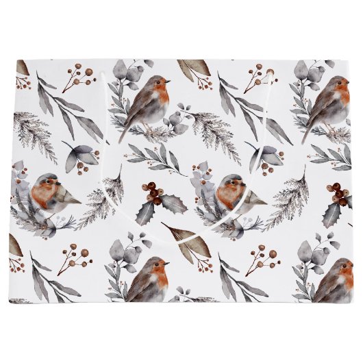 rustieke wintermus kerst groot cadeauzakje (Voorkant)