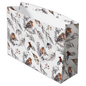 rustieke wintermus kerst groot cadeauzakje (Achterkant Gekanteld)