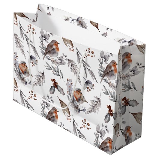 rustieke wintermus kerst groot cadeauzakje (Voorkant Gekanteld)