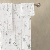 Rustieke winterpijnboom bad handdoek