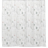 Rustieke winterpijnboom douchegordijn (Voorkant)