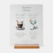 Rustieke wintersignatuur Drinken Frosted ID1049 Acryl Bord (Voorkant)