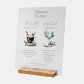 Rustieke wintersignatuur Drinken Frosted ID1049 Acryl Bord (Hoek)