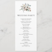 Rustieke wintertuin Eenvoudige dennen bloemenbruil Programmakaart (Achterkant)