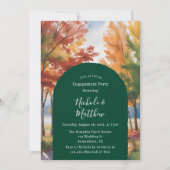 Rustieke wisseling van de verlovingsgroep Leaves Kaart (Voorkant)