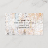 Rustieke  Wit Beige Verdrietige Textuur Visitekaartje (Achterkant)