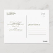 Rustieke witte belettering Happy Thanksgiving Card Briefkaart (Achterkant)