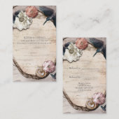 Rustieke witte berk kolibrie Verwijs een vriend Aanbevelingskaartje (Voorkant / Achterkant)