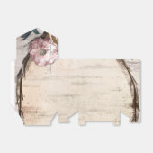 Rustieke witte berken bloem- en kolibrifeestje bedankdoosjes (Uitgevouwen)