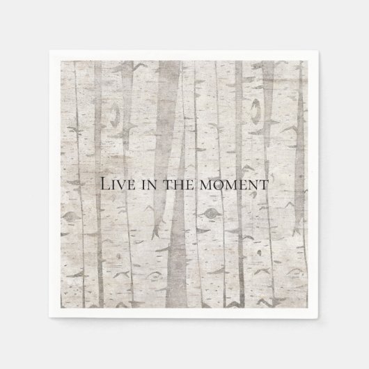 Rustieke witte berkenbomen servet (Voorkant)