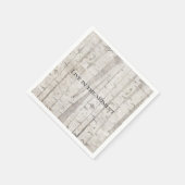 Rustieke witte berkenbomen servet (Hoek)