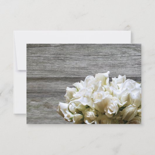 Rustieke witte bloemen Antwoorden Kaarten met menu (Achterkant)