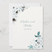 Rustieke Witte Bloemen Boho Off Witte Bruiloft Kaart (Achterkant)