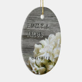 Rustieke witte bloemen bruiloft gunst Ornament (Rechts)