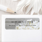 Rustieke witte bloemen retour adreslabels etiket (Insitu)