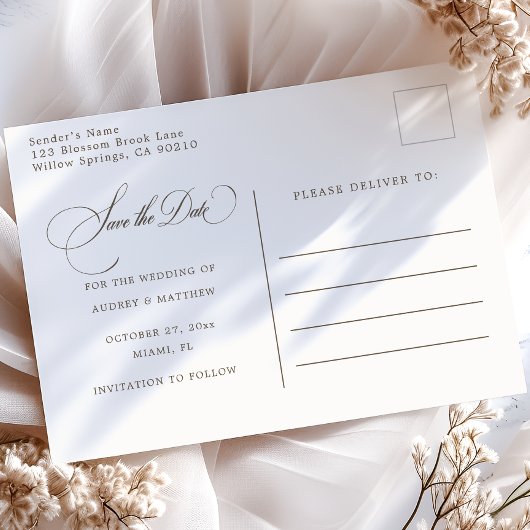 Rustieke witte blooms bruiloft opslaan van de datu aankondigingskaart
