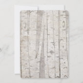 Rustieke Witte Crème Birch Trees bruiloft Kaart (Achterkant)