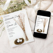 Rustieke Witte Eieren Hatchelorette Party Kaart