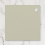 Rustieke Witte Groene Bloemstuk Bruidsshower Bedankjes Labels (Achterkant)