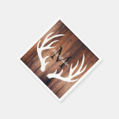 Rustieke Witte Herten gewei Schuur Hout - Geperson Servet (Hoek)