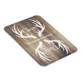 Rustieke witte herten gewei & schuur hout vaatwass magneet (Rechterzijde)