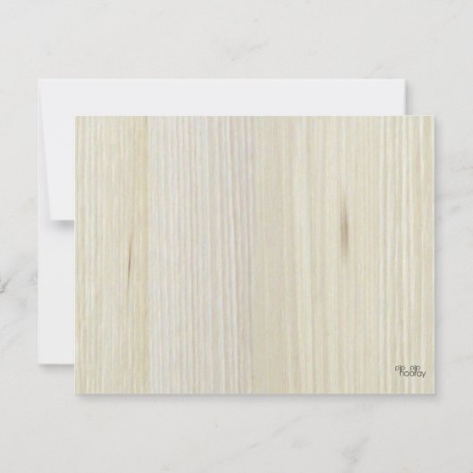 Rustieke Witte Hout bruiloft Dank u fotokaarten Bedankkaart (Achterkant)