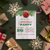 Rustieke Witte Hout en Pine Branch Vakantie Kaart