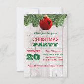 Rustieke Witte Hout en Pine Branch Vakantie Kaart (Voorkant)