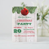 Rustieke Witte Hout en Pine Branch Vakantie Kaart (Staand voorkant)