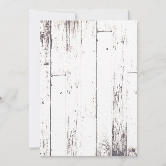 Rustieke Witte Hout Glam Gouden Lingerie Douche  Kaart (Achterkant)