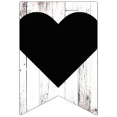 Rustieke witte hout land schuur Mr. Mrs. Wedding Vlaggetjes (Eerste vlag)