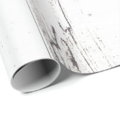 Rustieke Witte Hout Shabby Chic Country Wedding Cadeaupapier (Rol Hoek)