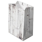 Rustieke Witte Hout Shabby Chic Country Wedding Medium Cadeauzakje (Achterkant Gekanteld)