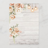 Rustieke witte houten bloemendank u plaats instell menu (Achterkant)