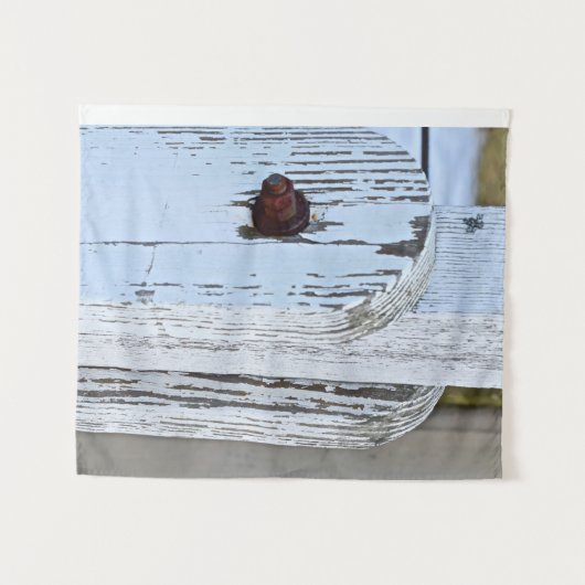 Rustieke witte houten fotografie achtergrond wandkleed (Voorkant (horizontaal))