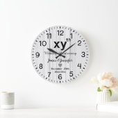 Rustieke witte houten huwelijksjubileum aangepaste grote klok (Huis)