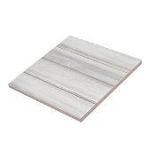 Rustieke witte houten look tegeltje (Zijkant)