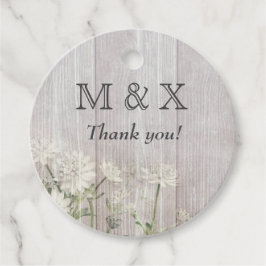 Rustieke Witte Houten Rustieke Bruiloft of Partij Bedankjes Labels