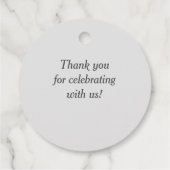 Rustieke Witte Houten Rustieke Bruiloft of Partij Bedankjes Labels (Achterkant)