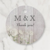 Rustieke Witte Houten Rustieke Bruiloft of Partij Bedankjes Labels (Voorkant)