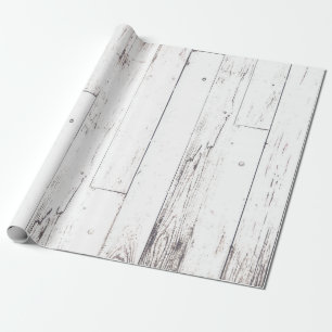 Rustieke Witte Houten Shabby Chic Landelijke Trouw Cadeaupapier