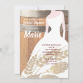 Rustieke witte jurk bier hop keg Vrijgezellenfeest Kaart (Voorkant)