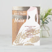 Rustieke witte jurk bier hop keg Vrijgezellenfeest Kaart (Staand voorkant)