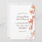 Rustieke witte katoenen bruiloft kaart (Voorkant)