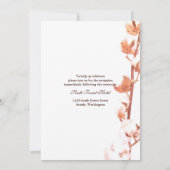 Rustieke witte katoenen bruiloft kaart (Achterkant)